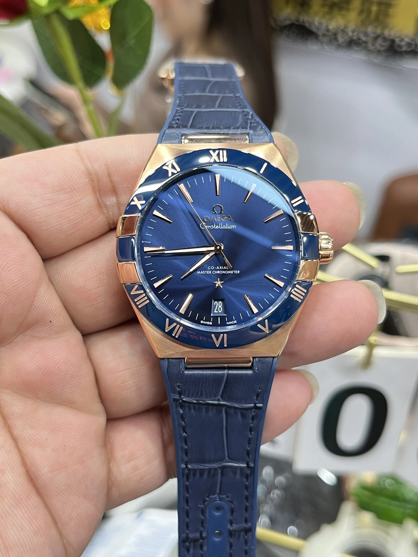 FreshLook CBD Factory Omega Constellation 41mm 18K Sedna Gold Blue Ceramic Bezel (131.63.41.21.03.001) 1:1 Super Clone – DD8900 Movement 311